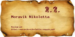 Moravik Nikoletta névjegykártya